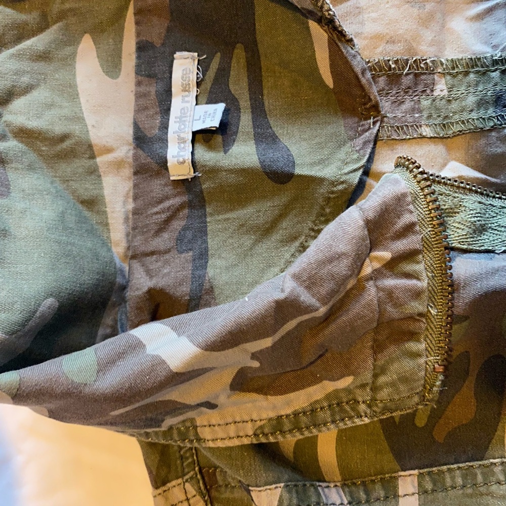 Camo Lightweight Green  Charlotte Russe Jacket No Lining I - Picture 8 of 12